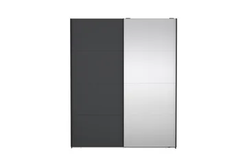 Elvos Garderobe med Spejl 179x220 cm - Sort - Opbevaring - Tøjopbevaring - Garderobeskabe