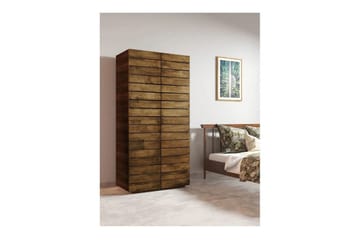 Elvric Garderobe 90x187 cm - Brun - Opbevaring - Tøjopbevaring - Garderobeskabe