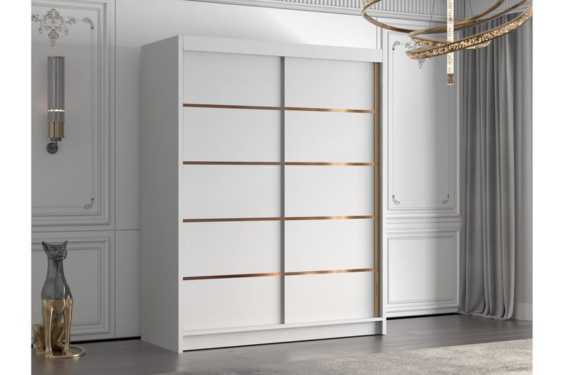 Emet Garderobe 150x200 cm - Hvid - Opbevaring - Tøjopbevaring - Garderobeskabe