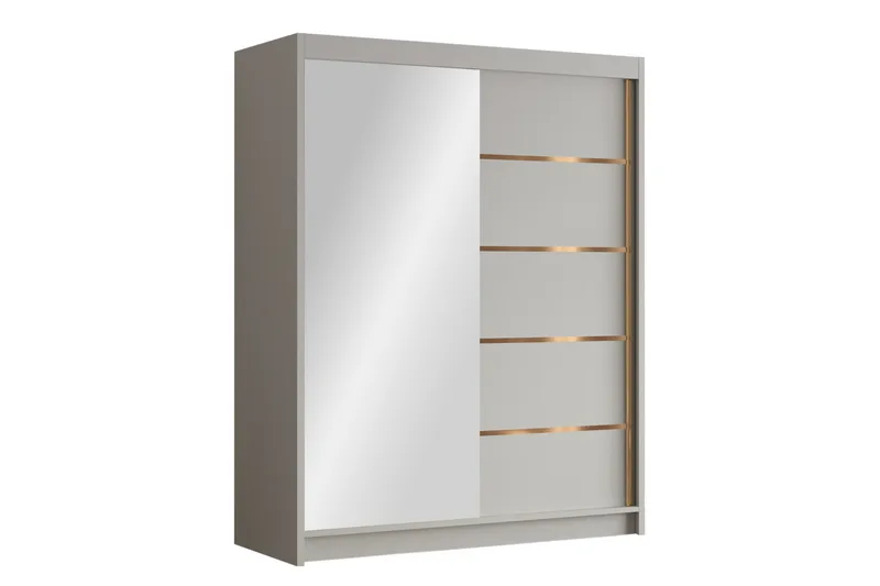 Emet Garderobe med Spejl 150x200 cm, Beige