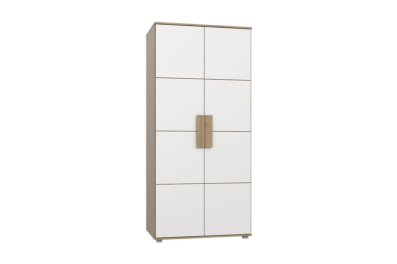 Eochar Garderobe 91 cm - Brun/Hvid - Opbevaring - Tøjopbevaring - Garderobeskabe