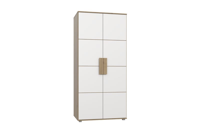 Eochar Garderobe 91 cm - Brun/Hvid - Garderobeskabe - Garderobeskab & klædeskab