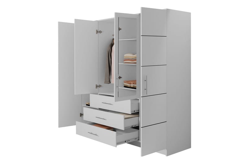 Escaldes Garderobe 196 cm - Grøn - Garderobeskabe - Garderobeskab & klædeskab