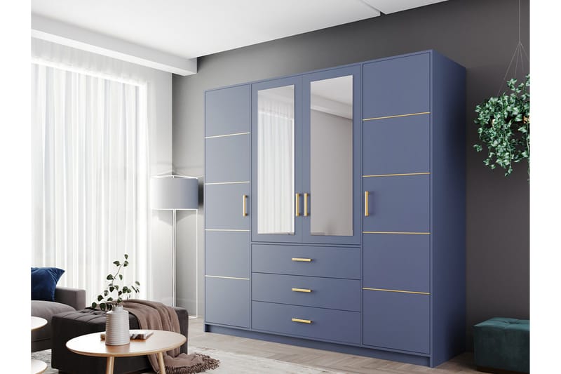 Escaldes Garderobe 196 cm - Grøn - Opbevaring - Tøjopbevaring - Garderobeskabe