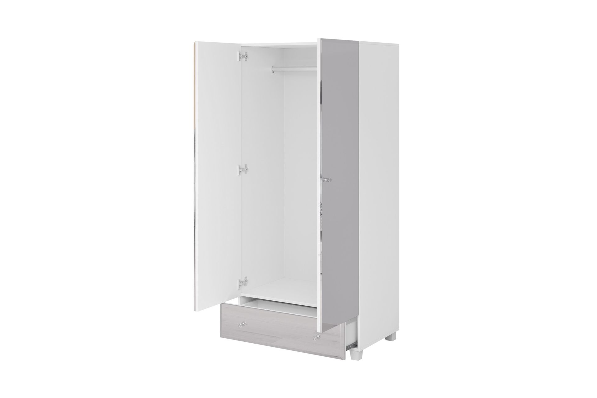Eshton Garderobe 55x86 cm - Hvid - Opbevaring - Tøjopbevaring - Garderobeskabe