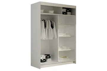 Estella Garderobe 120 cm Skydedøre - Lys Eg - Opbevaring - Tøjopbevaring - Garderobeskabe