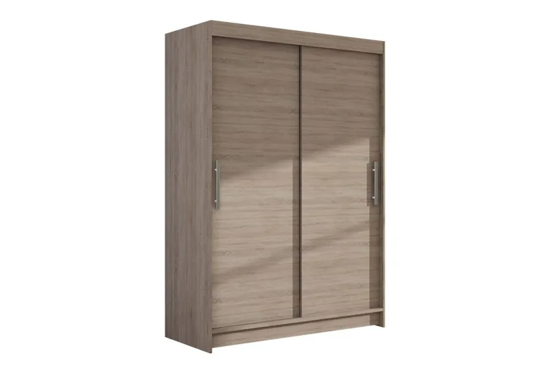 Estella Garderobe 120 cm Skydedøre - Lys Eg - Opbevaring - Tøjopbevaring - Garderobeskabe