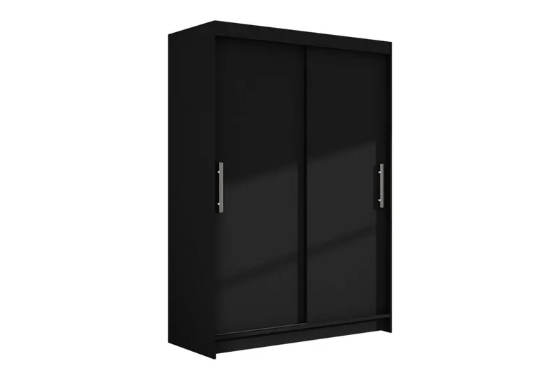Estella Garderobe 120 cm Skydedøre - Sort - Opbevaring - Tøjopbevaring - Garderobeskabe