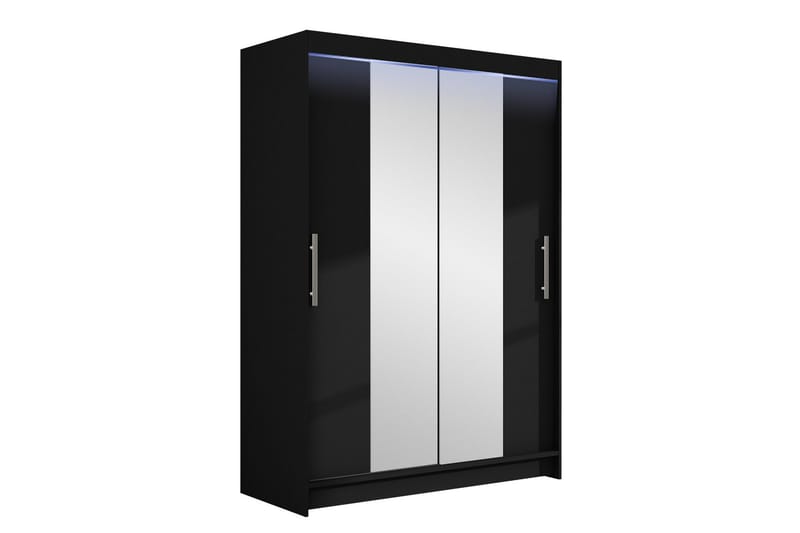 Estella Garderobe med Spejl 120x200 cm, Sort