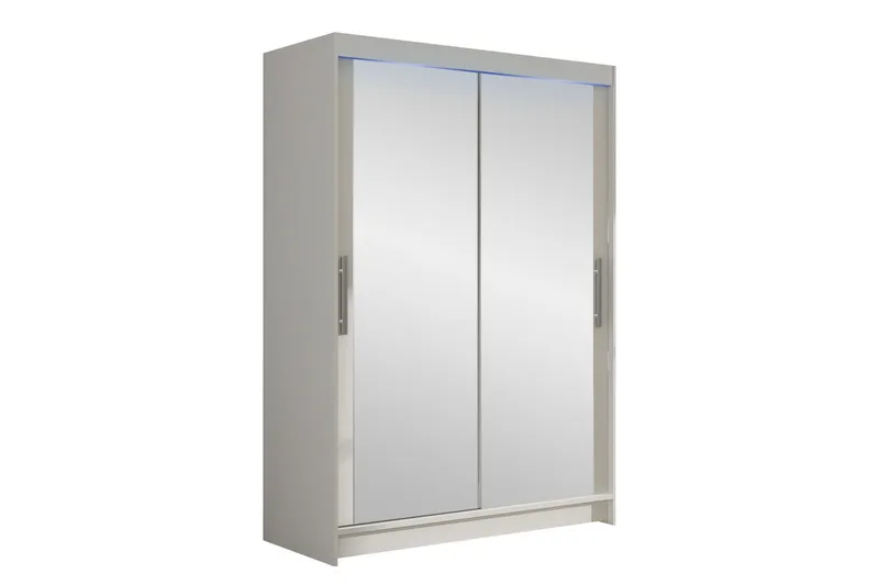 Estella Garderobeskab med Spejl 120x200 cm, Hvid