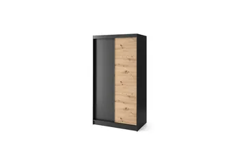 Esville Garderobe 120x220 cm - Brun - Opbevaring - Tøjopbevaring - Garderobeskabe