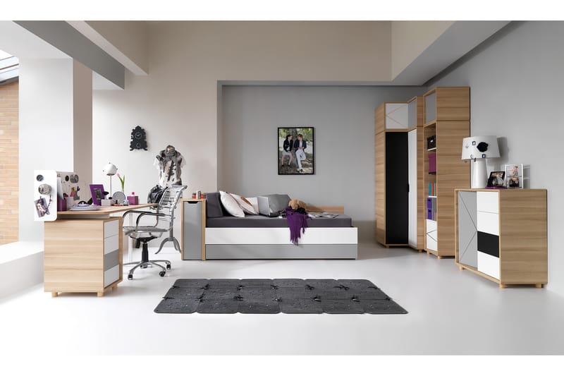 Evolve Garderobe Natur/Hvid/Sort - VOX - Opbevaring - Tøjopbevaring - Garderobeskabe - Garderobeskab & klædeskab