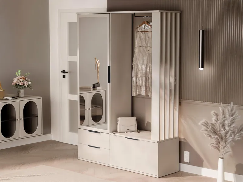 Faro hallmøbel 140 cm - beige - Møbler - Entrémøbler - Møbelsæt til hall og entre