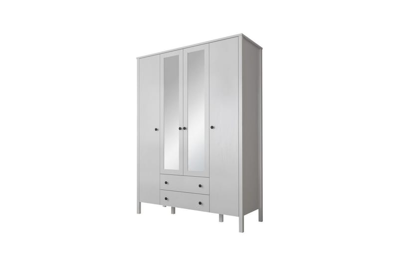 Ferra Garderobe med Spejl 140x194,8 cm, Natur/Hvid