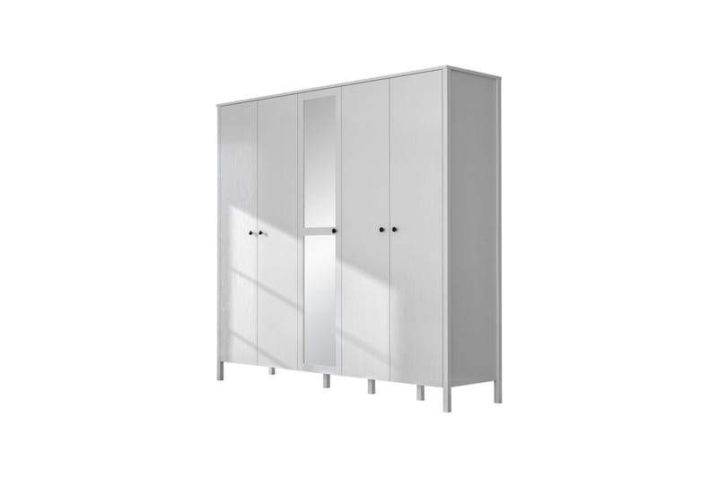 Ferra Garderobe med Spejl 223,8x215 cm, Natur/Hvid