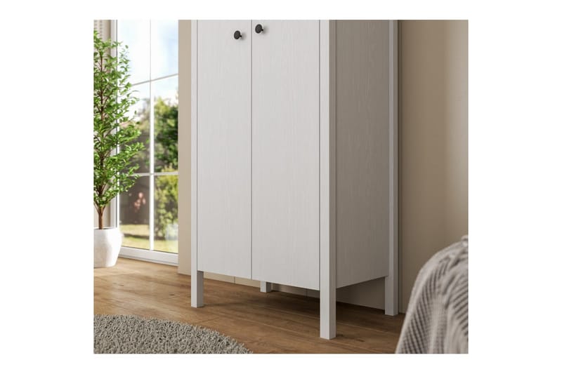 Ferra Garderobesskåp 70x194,8 cm - Natur/Hvid - Opbevaring - Tøjopbevaring - Garderobeskabe - Garderobeskab & klædeskab