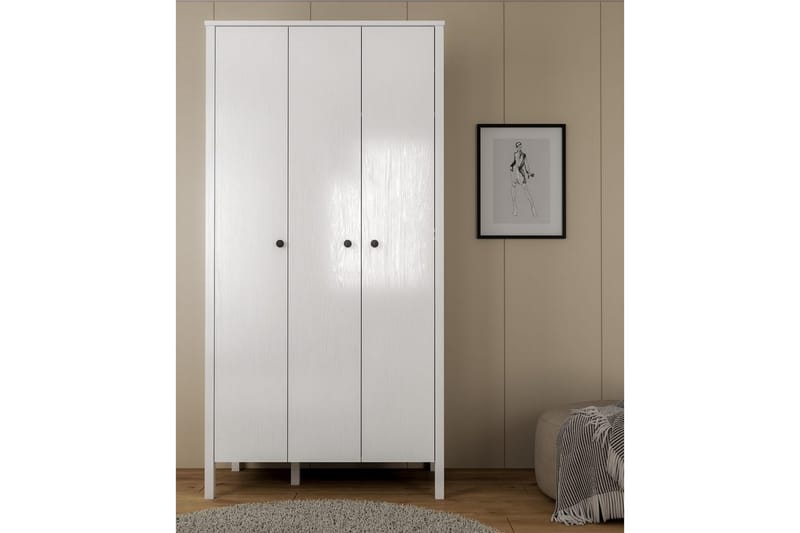 Ferra Garderobesskåp 98x194,8 cm - Natur/Hvid - Opbevaring - Tøjopbevaring - Garderobeskabe - Garderobeskab & klædeskab