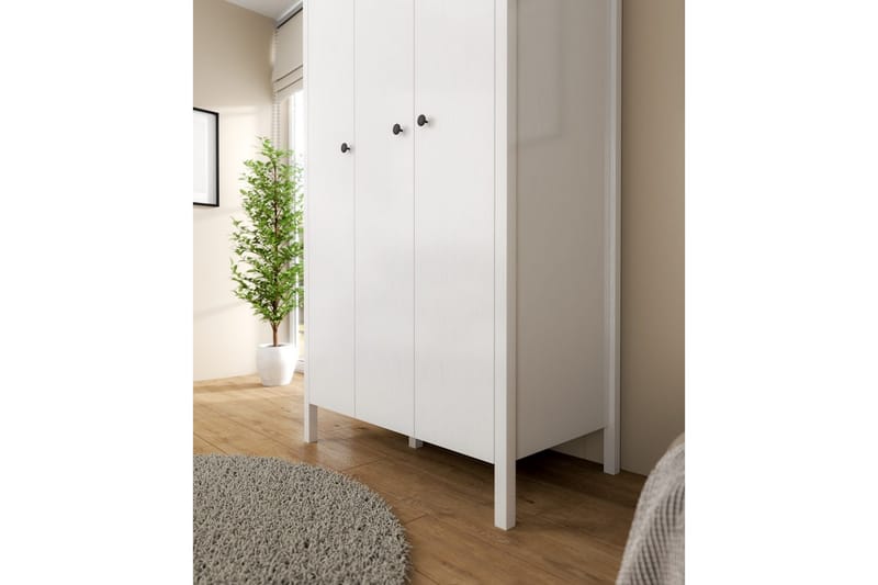 Ferra Garderobesskåp 98x194,8 cm - Natur/Hvid - Opbevaring - Tøjopbevaring - Garderobeskabe - Garderobeskab & klædeskab