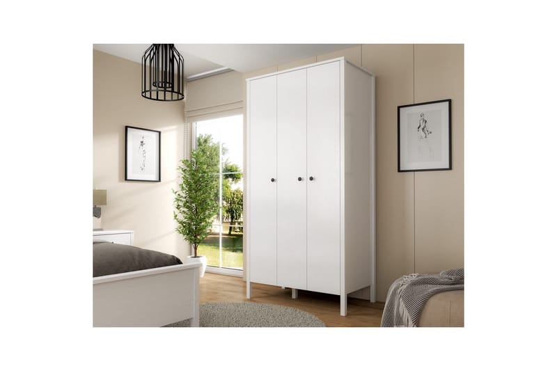 Ferra Garderobesskåp 98x194,8 cm - Natur/Hvid - Opbevaring - Tøjopbevaring - Garderobeskabe - Garderobeskab & klædeskab