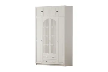 Feyric Garderobesskåp 140x210 cm - Mat Hvid - Opbevaring - Tøjopbevaring - Garderobeskabe - Garderobeskab & klædeskab