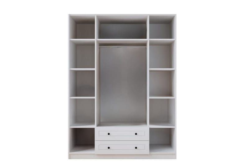 Feyric Garderobesskåp 140x240 cm - Mat Hvid - Opbevaring - Tøjopbevaring - Garderobeskabe - Garderobeskab & klædeskab