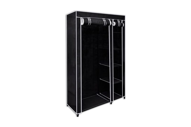 Foldeklædeskab 110 X 45 X 175 Cm Sort - Sort - Opbevaring - Tøjopbevaring - Garderobeskabe