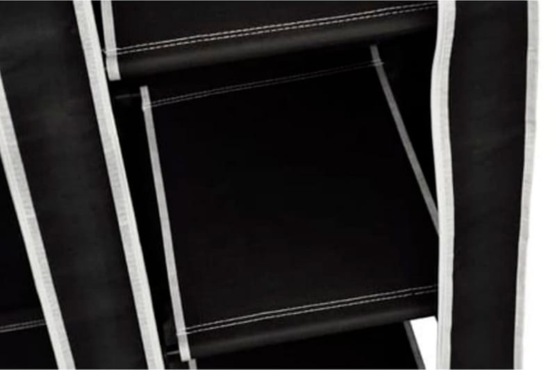Foldeklædeskab 110 X 45 X 175 Cm Sort - Sort - Opbevaring - Tøjopbevaring - Garderobeskabe