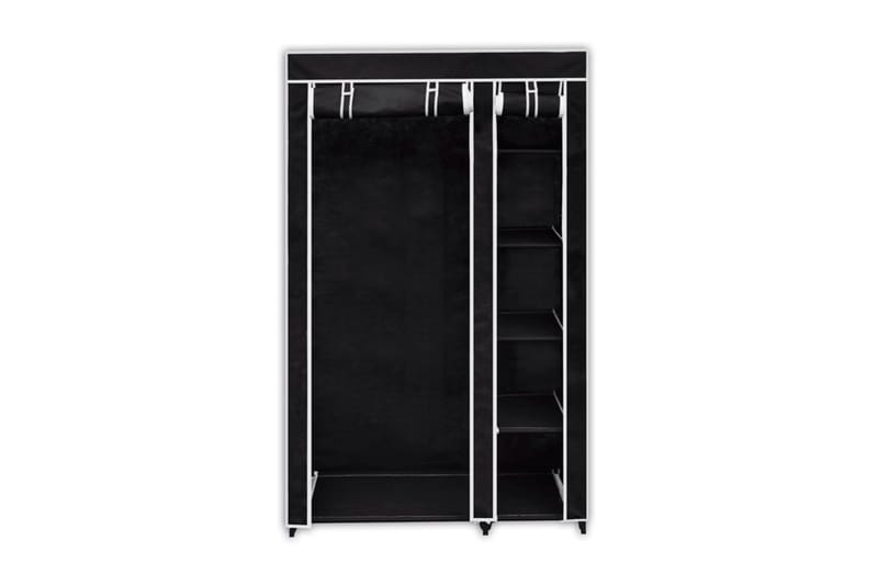 Foldeklædeskab 110 X 45 X 175 Cm Sort - Sort - Opbevaring - Tøjopbevaring - Garderobeskabe