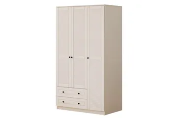 Fornis Garderobesskåp 105x184 cm - Mat Hvid - Opbevaring - Tøjopbevaring - Garderobeskabe - Garderobeskab & klædeskab