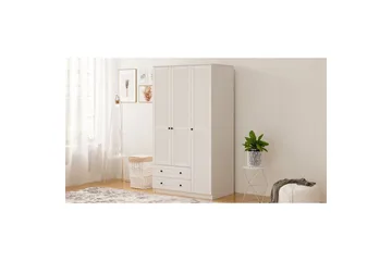 Fornis Garderobesskåp 105x210 cm - Mat Hvid - Opbevaring - Tøjopbevaring - Garderobeskabe - Garderobeskab & klædeskab