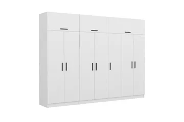 Fruitland Garderob 315x255 cm - Hvid - Opbevaring - Tøjopbevaring - Garderobeskabe