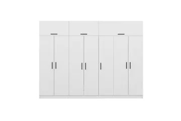 Fruitland Garderob 315x255 cm - Hvid - Opbevaring - Tøjopbevaring - Garderobeskabe