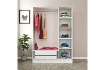 Fruitland Garderobe 135 cm - Hvid - Opbevaring - Tøjopbevaring - Garderobeskabe