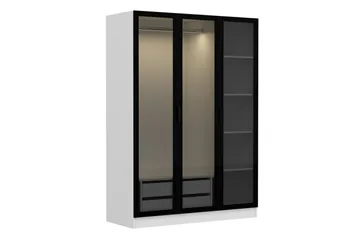 Fruitland Garderobe 135 cm - Sort/Hvid - Opbevaring - Tøjopbevaring - Garderobeskabe