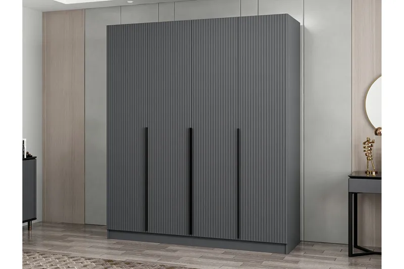 Fruitland Garderobe 180 cm - Antracit - Opbevaring - Tøjopbevaring - Garderobeskabe