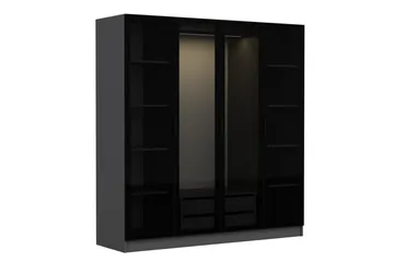 Fruitland Garderobe 180 cm - Antracit - Opbevaring - Tøjopbevaring - Garderobeskabe