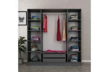 Fruitland Garderobe 180 cm - Antracit - Opbevaring - Tøjopbevaring - Garderobeskabe
