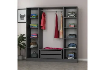 Fruitland Garderobe 180 cm - Antracit - Opbevaring - Tøjopbevaring - Garderobeskabe