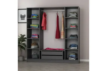 Fruitland Garderobe 180 cm - Antracit - Opbevaring - Tøjopbevaring - Garderobeskabe