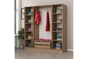 Fruitland Garderobe 180 cm - Brun - Opbevaring - Tøjopbevaring - Garderobeskabe