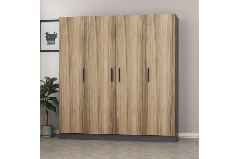 Fruitland Garderobe 180 cm - Brun - Opbevaring - Tøjopbevaring - Garderobeskabe