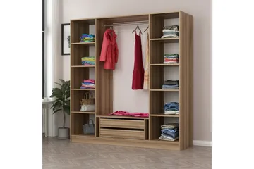Fruitland Garderobe 180 cm - Grå - Opbevaring - Tøjopbevaring - Garderobeskabe