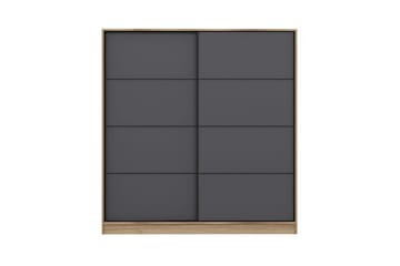 Fruitland Garderobe 180 cm - Grå/Eg - Opbevaring - Tøjopbevaring - Garderobeskabe