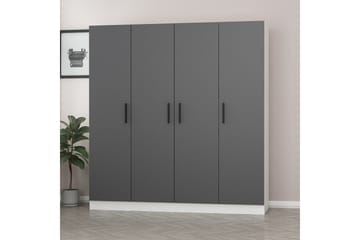 Fruitland Garderobe 180 cm - Grå/Hvid - Opbevaring - Tøjopbevaring - Garderobeskabe