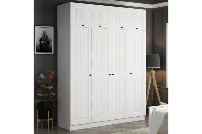 Fruitland Garderobe 180 cm - Hvid - Garderobeskabe - Garderobeskab & klædeskab