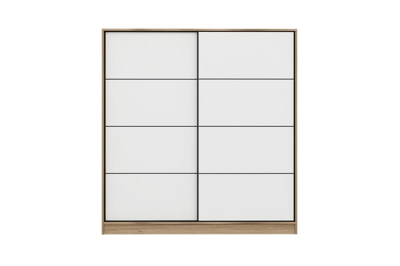 Fruitland Garderobe 180 cm - Hvid/eg - Opbevaring - Tøjopbevaring - Garderobeskabe