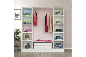 Fruitland Garderobe 180 cm - Valnød finér - Opbevaring - Tøjopbevaring - Garderobeskabe