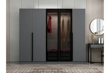 Fruitland Garderobe 225 cm - Antracit - Opbevaring - Tøjopbevaring - Garderobeskabe