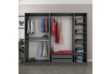 Fruitland Garderobe 225 cm - Antracit - Opbevaring - Tøjopbevaring - Garderobeskabe