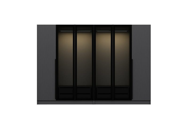 Fruitland Garderobe 225 cm - Antracit - Opbevaring - Tøjopbevaring - Garderobeskabe